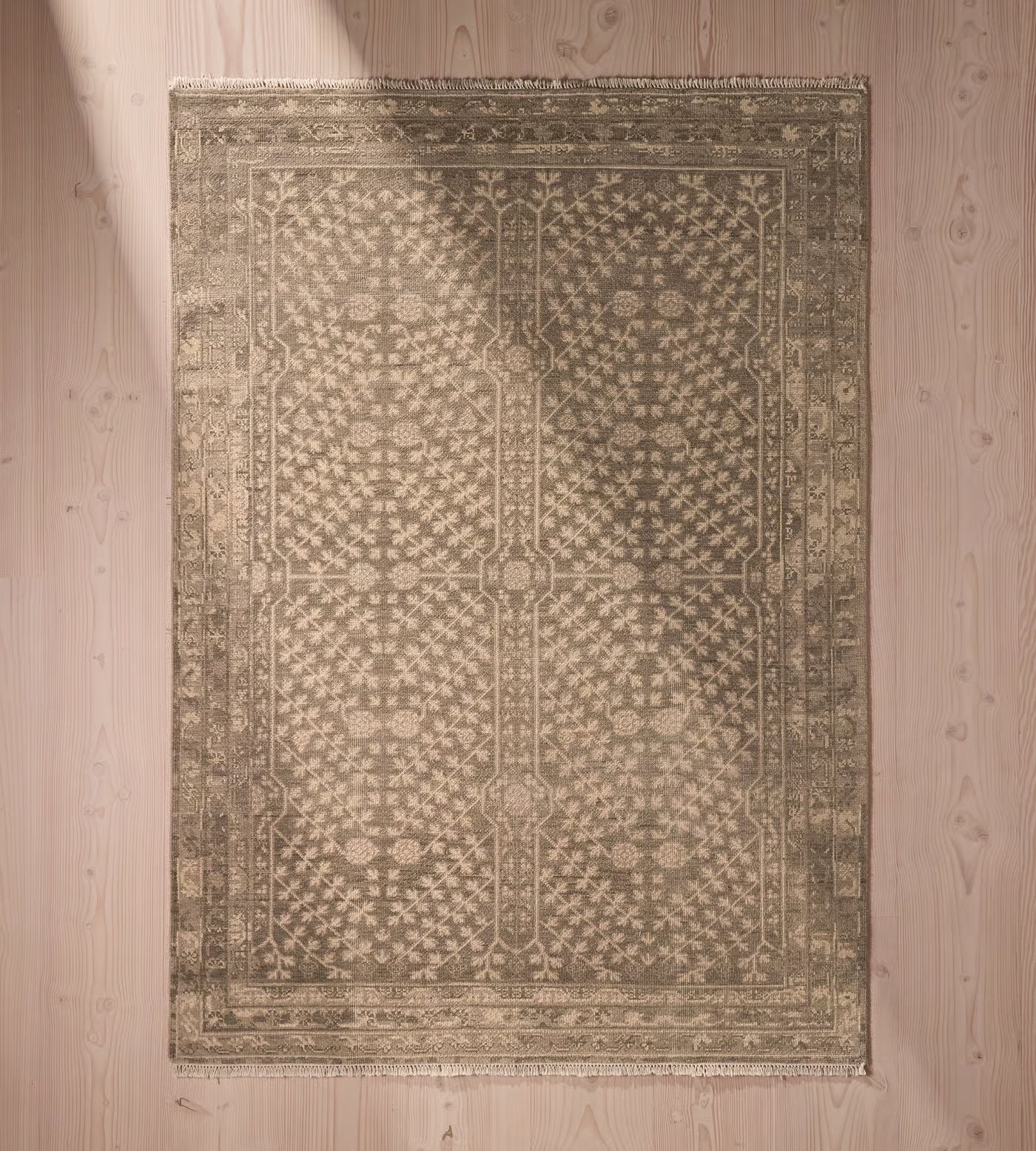 Hand-Woven Tribal Geometric Kilim