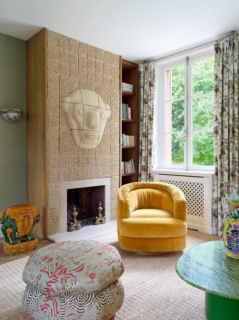 Modern Gold Velvet Swivel Barrel Chair