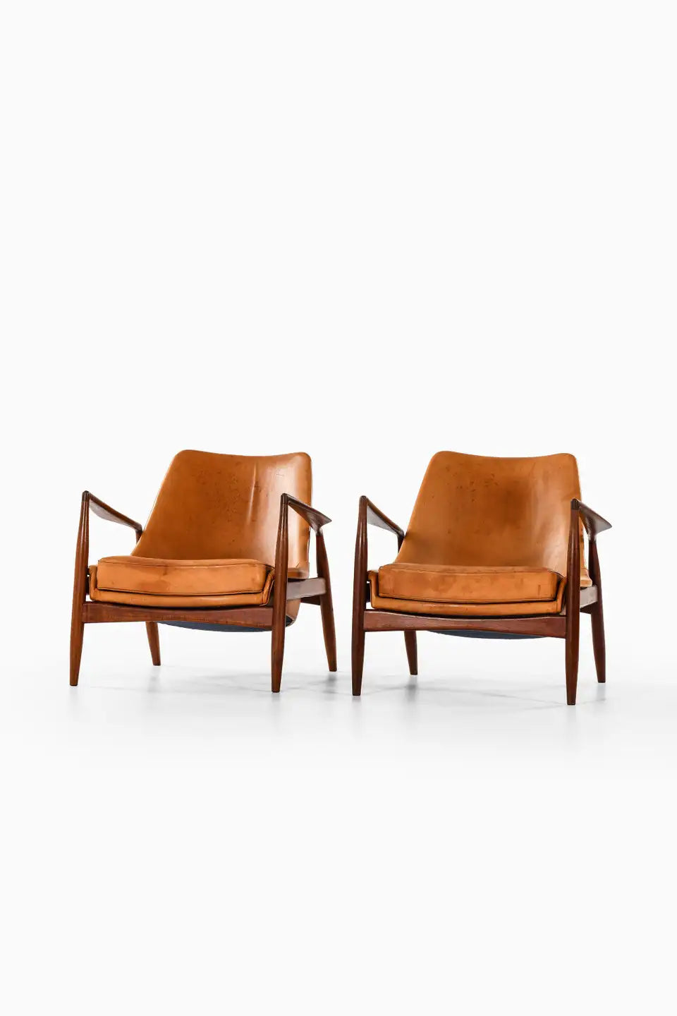 Classic Retro Leather Accent Chair Set