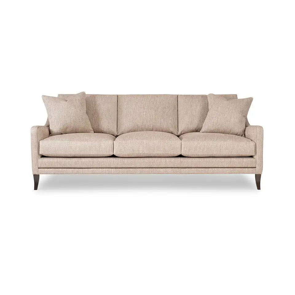 Modern Beige Three-Seater Tailored Sofa