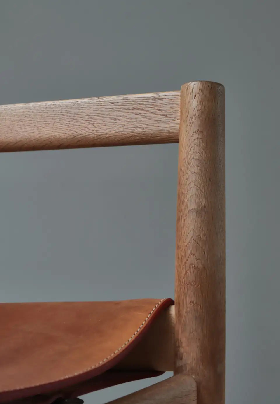 Vintage Danish Oak and Leather Chairs