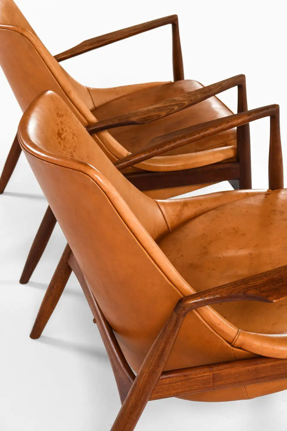 Classic Retro Leather Accent Chair Set