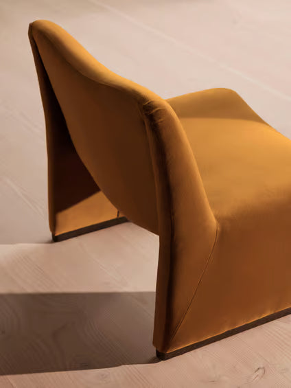 Velvet Sculptural Lounge Chair