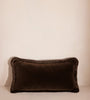 Soft Velvet Lumbar Pillow With Tassels