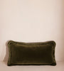 Soft Velvet Lumbar Pillow With Tassels