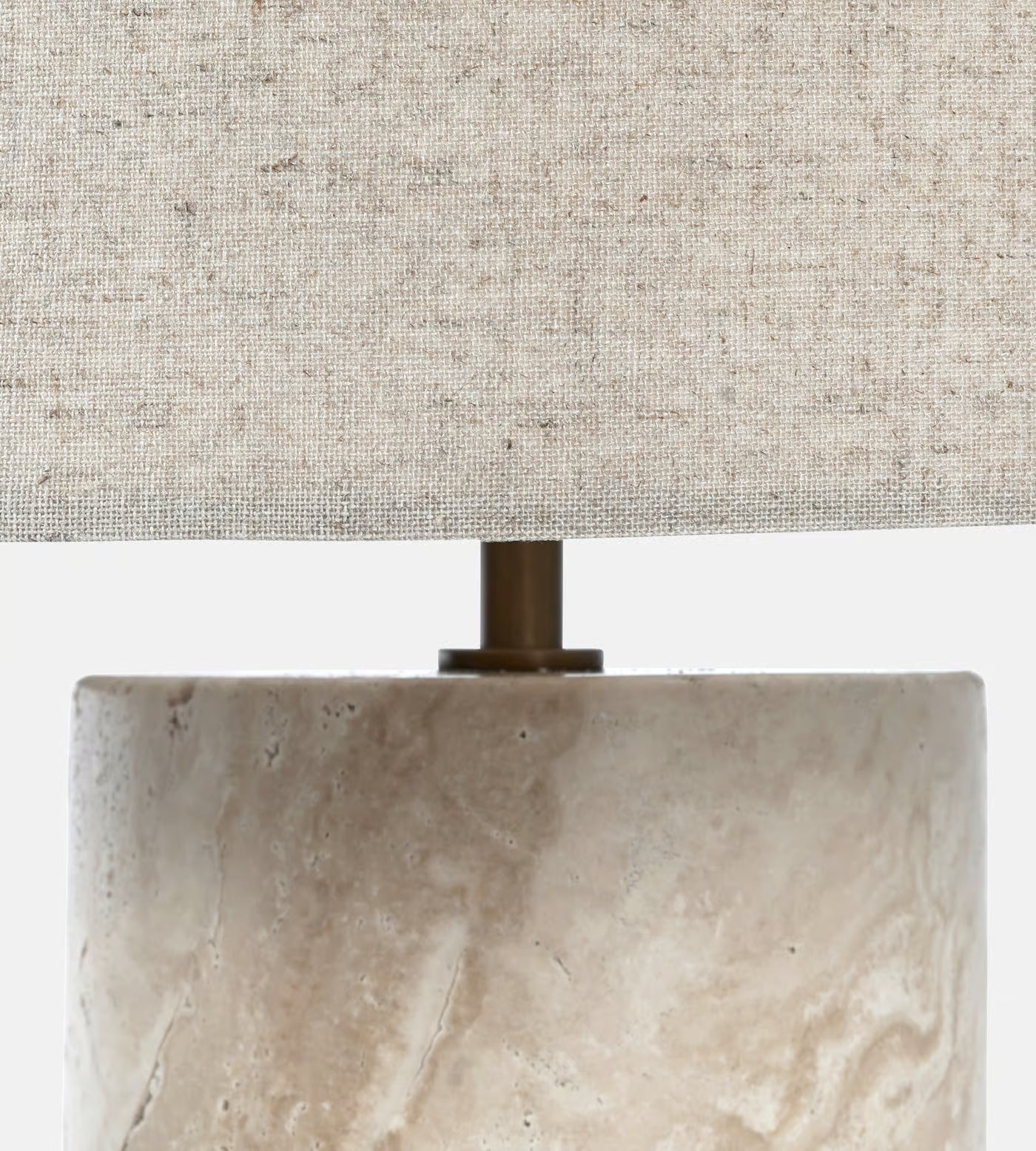 Modern Alabaster Cylinder Table Lamp