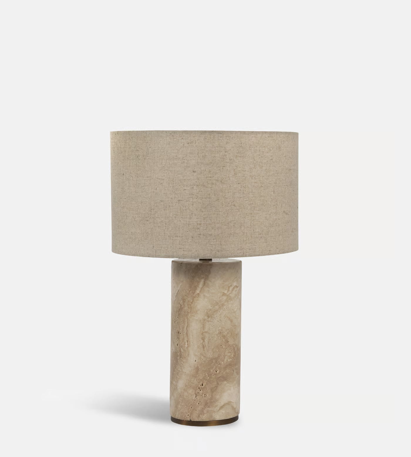 Modern Alabaster Cylinder Table Lamp