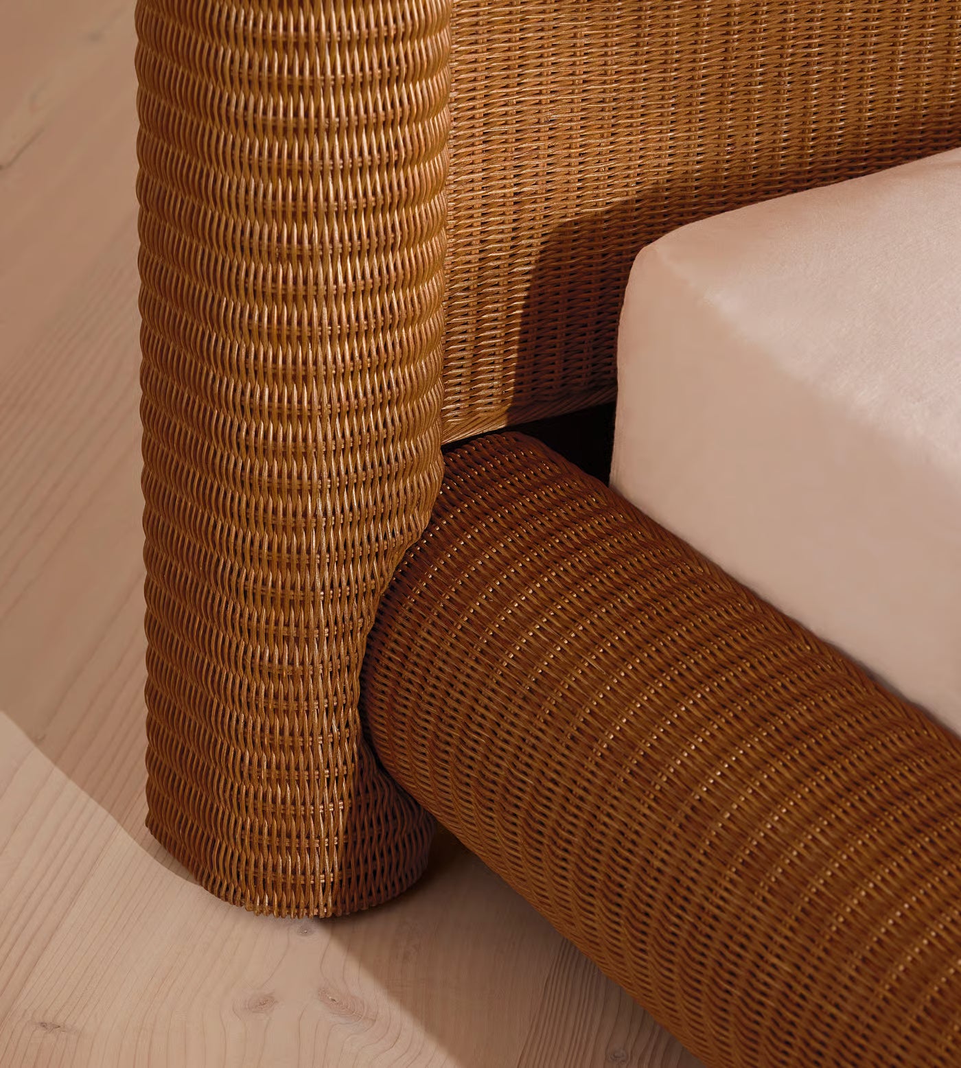 Handcrafted Rattan Platform Bed