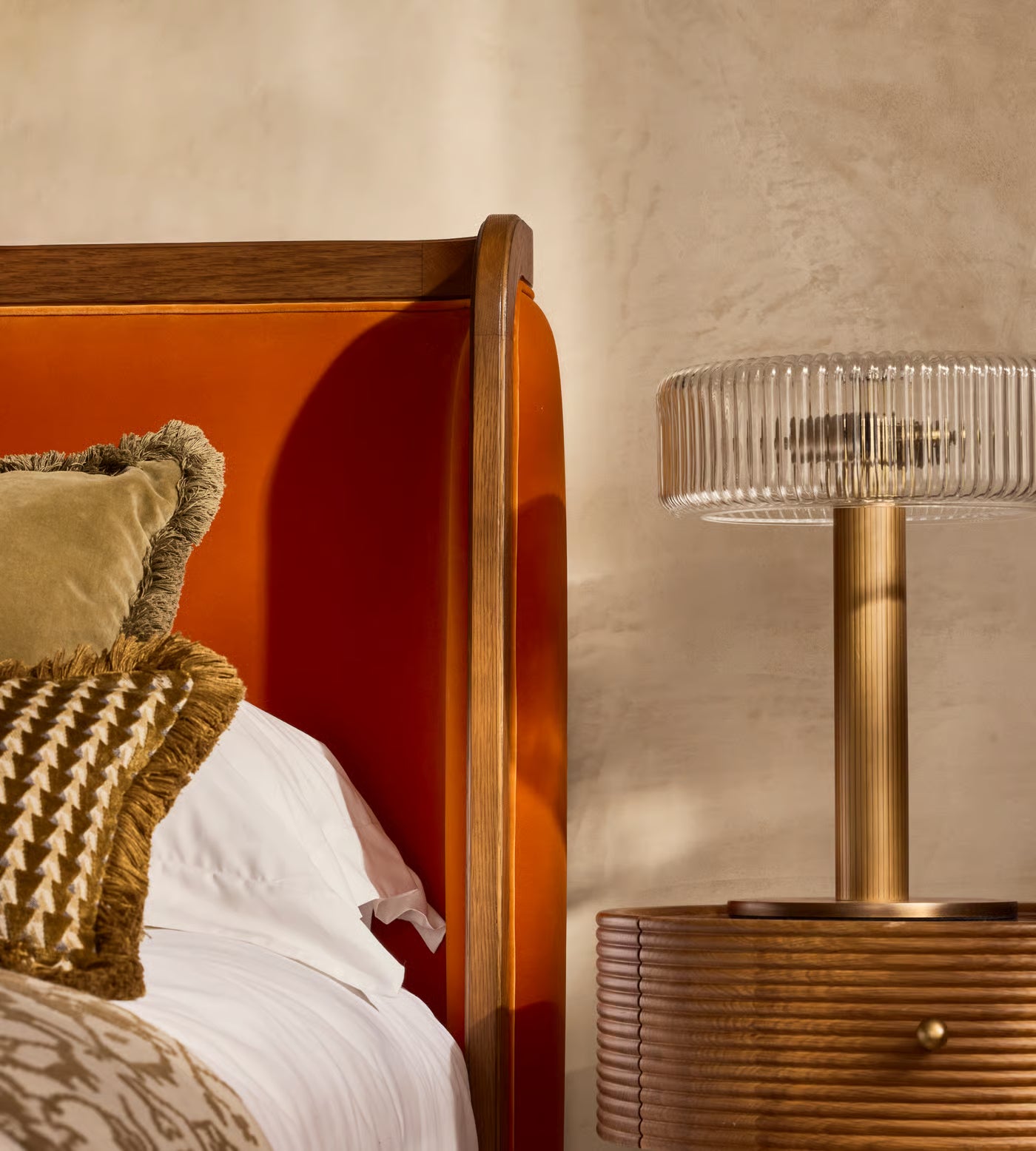 Fluted Glass Table Lamp