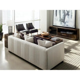 Classic Cream Fabric Sofa With Pillows