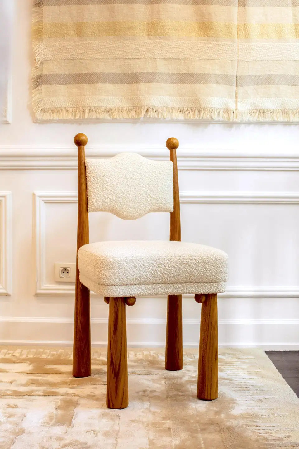 Postmodern Oak Chairs with Sculptural Legs