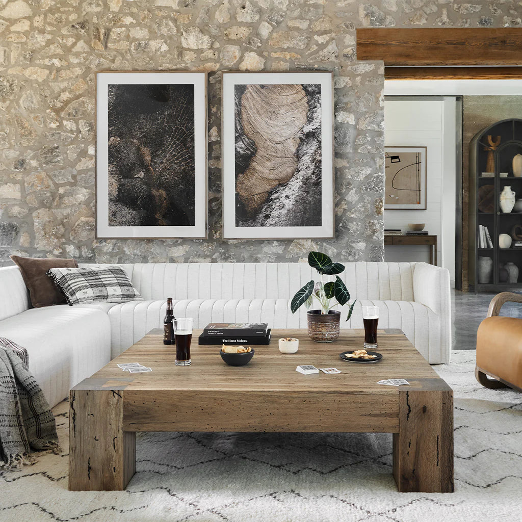 Rustic Wormwood Oak Coffee Table