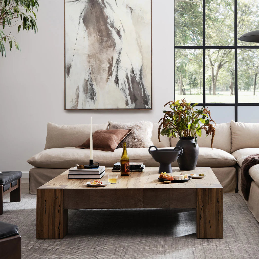 Rustic Wormwood Oak Coffee Table