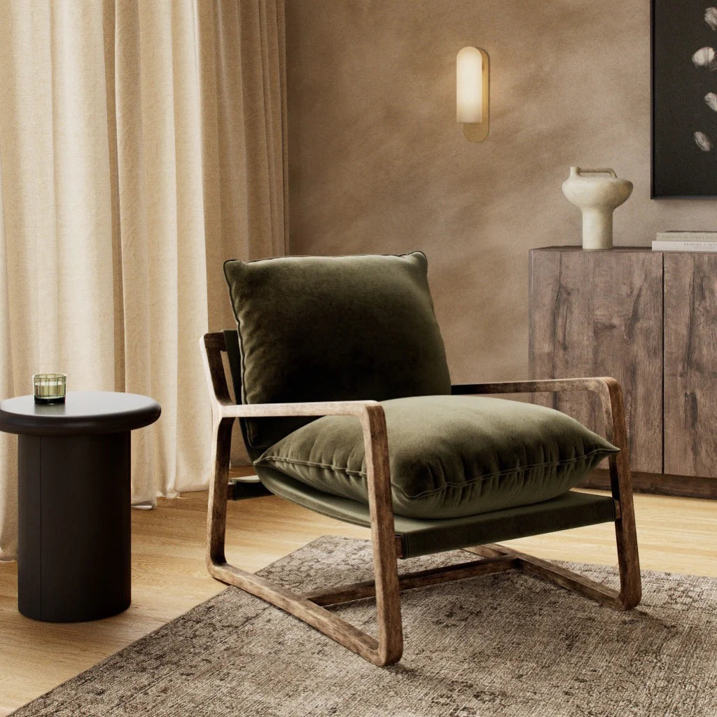 Ace Lounge Chair - Olive Green