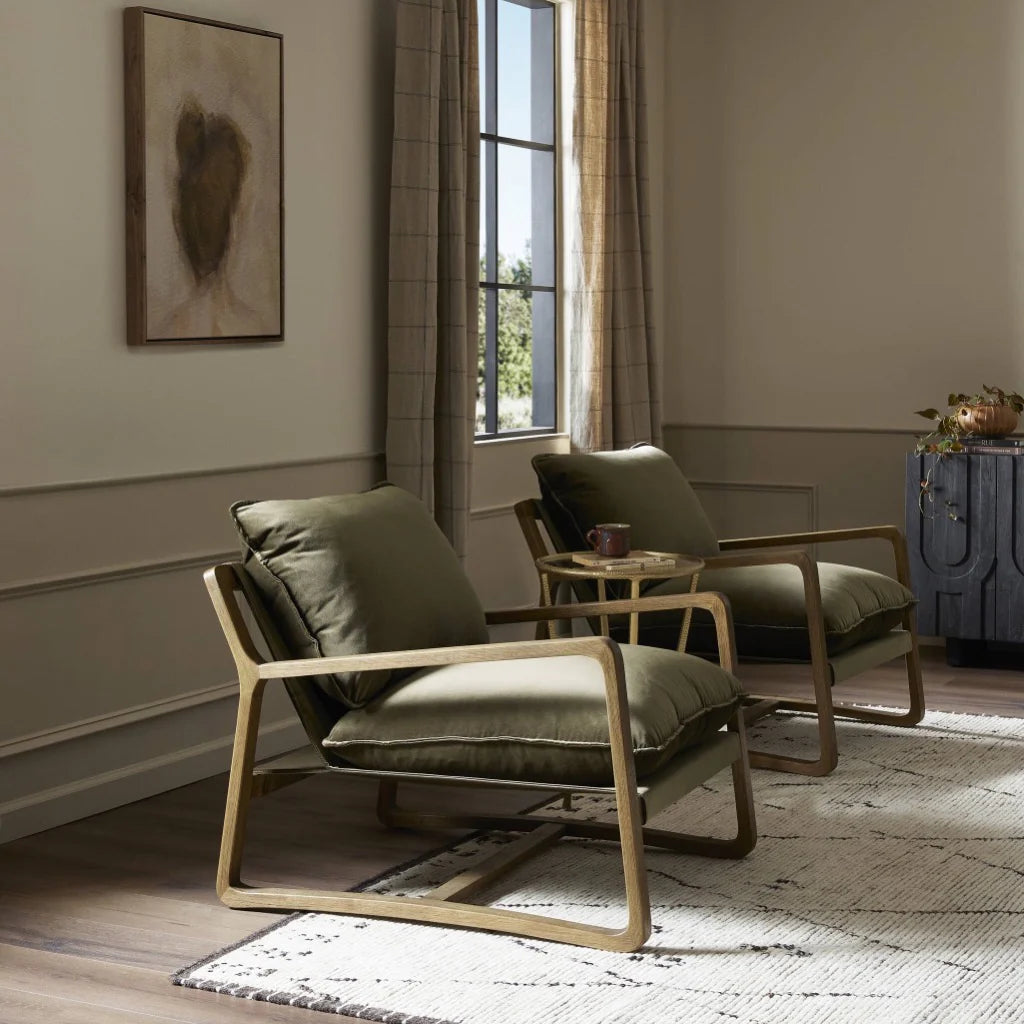 Ace Lounge Chair - Olive Green