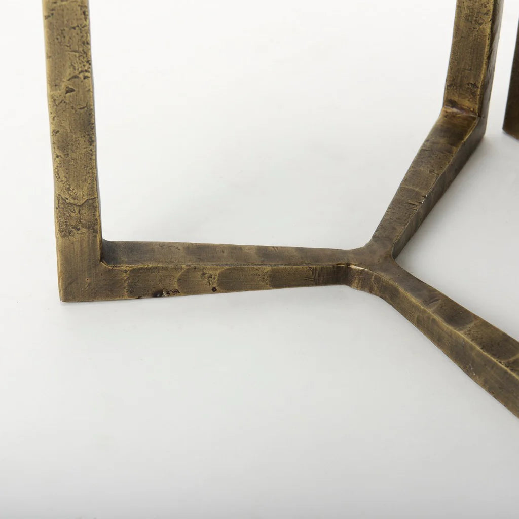 Atticus Hammered Gold Nesting Tables