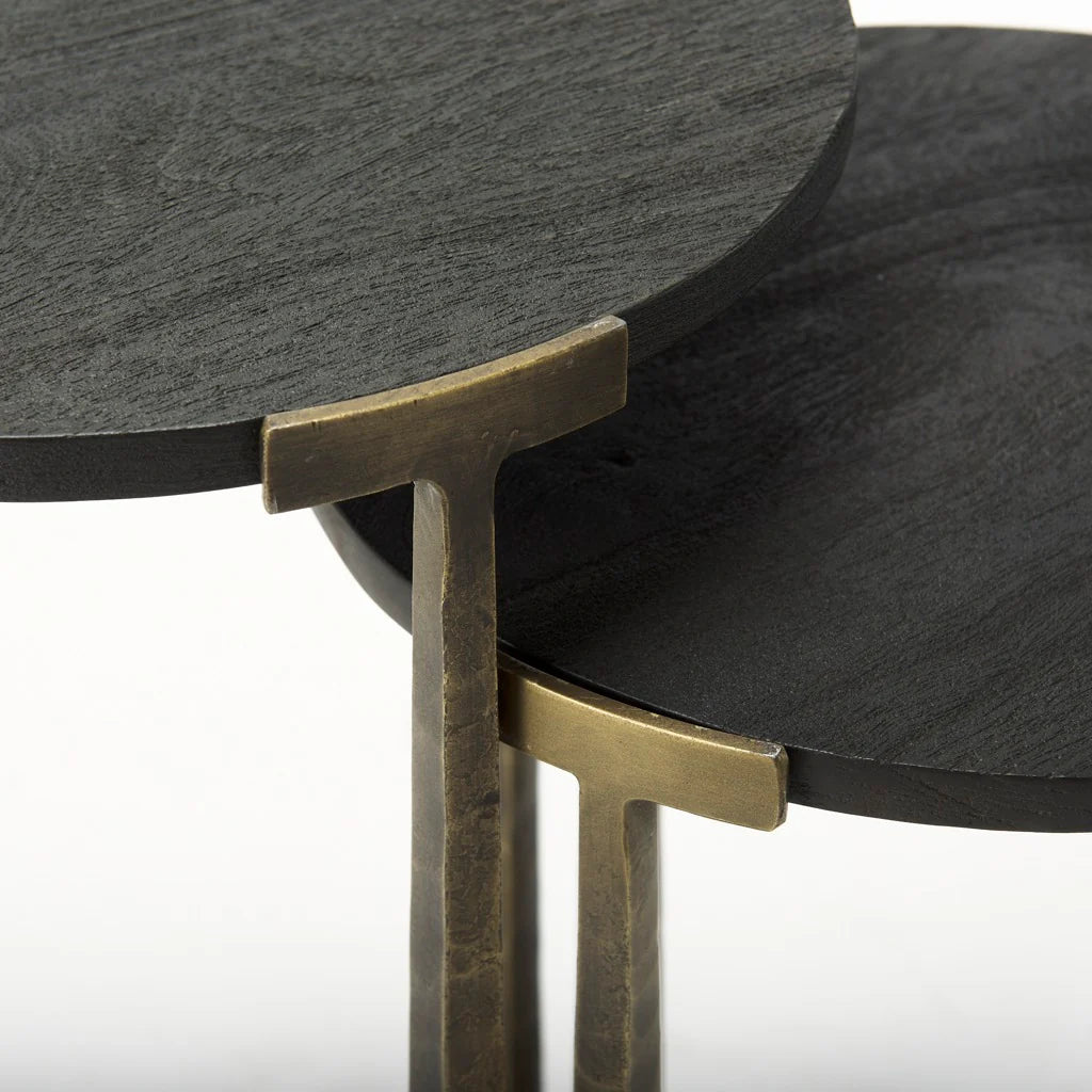 Atticus Hammered Gold Nesting Tables
