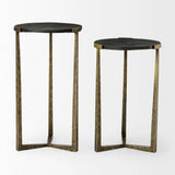 Atticus Hammered Gold Nesting Tables