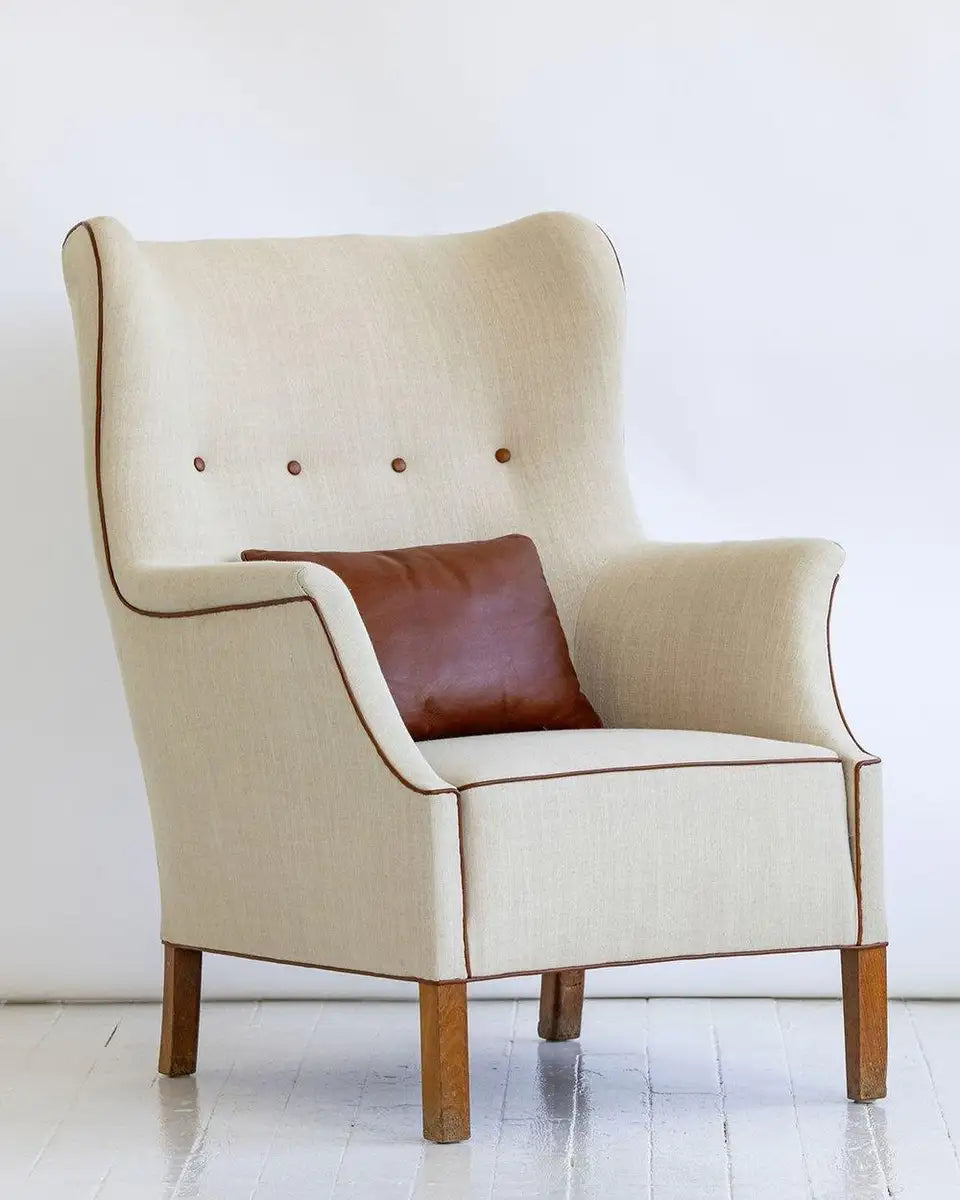 Whimsical Hand-Carved Wooden Leaf Chair