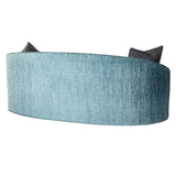 Contemporary Curved Setee with Accent Pillows