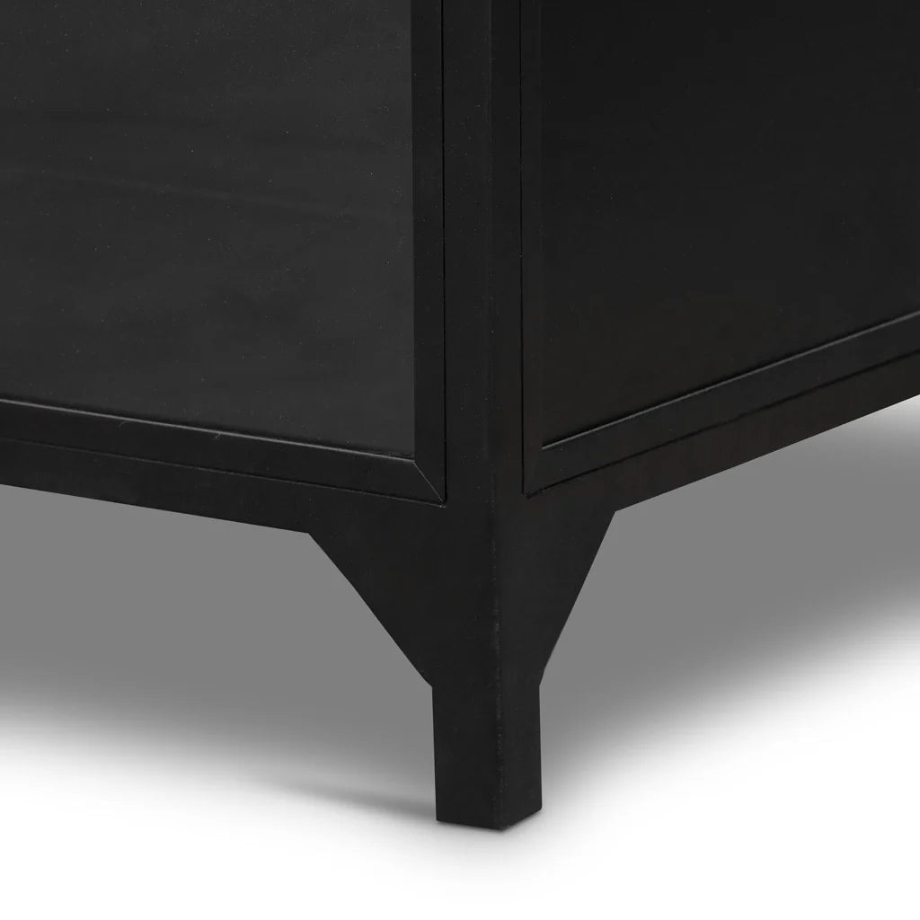 Industrial Style Metal Curio Storage Cabinet