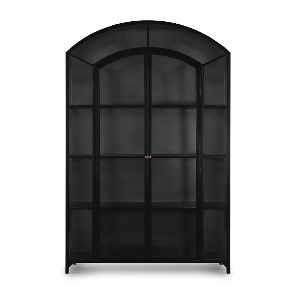 Industrial Style Metal Curio Storage Cabinet