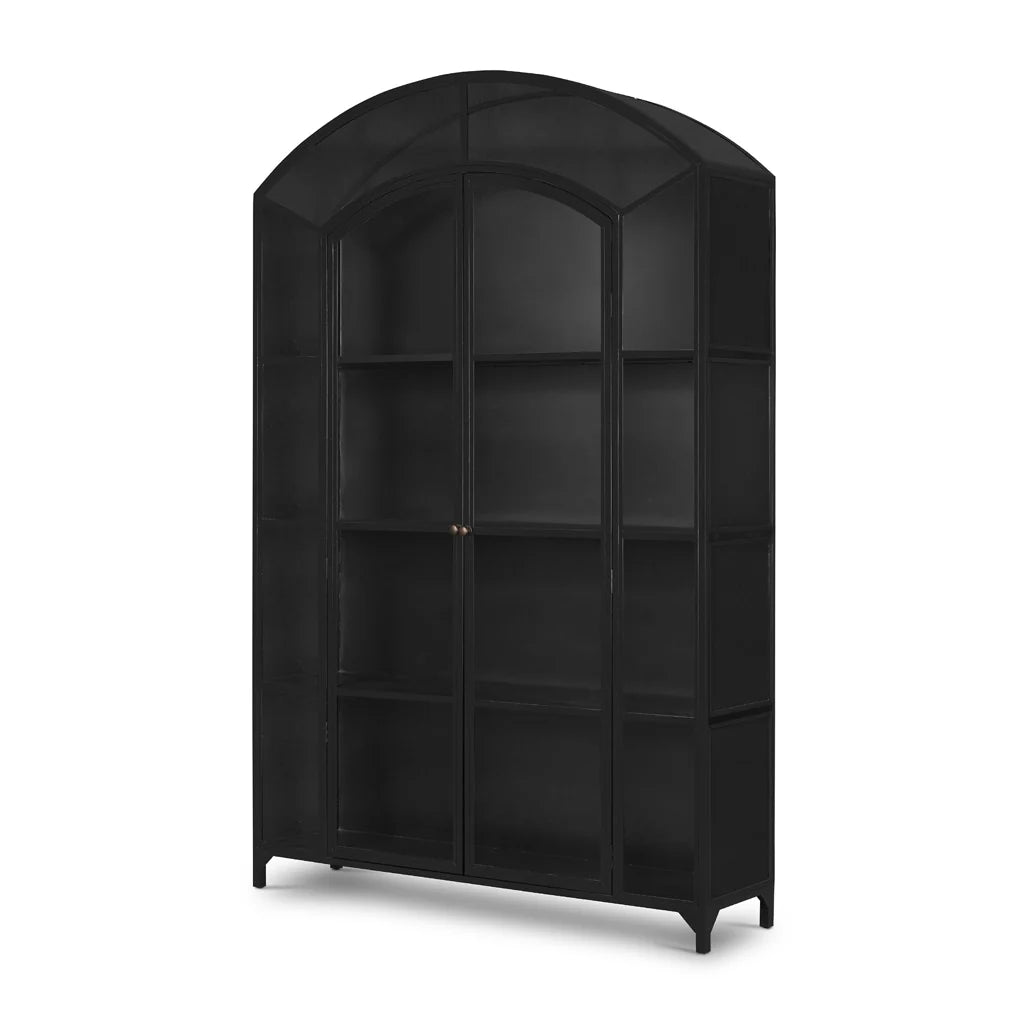 Industrial Style Metal Curio Storage Cabinet