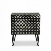 Star Pattern Bone Inlay Nightstand