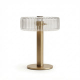 Fluted Glass Table Lamp