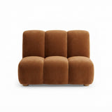 Modern Curved Velvet Modular Sectional Sofa