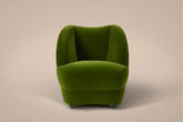 Luxurious Olive Green Velvet Barrel Chair