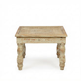 Carved Antique White Table