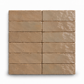 Natural Taupe Handcrafted Moroccan 2×6 Zellige Tile