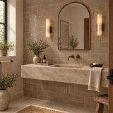 Natural Taupe Handcrafted Moroccan 2×6 Zellige Tile