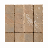 Natural Taupe Handcrafted Moroccan 2×2 Zellige Tile