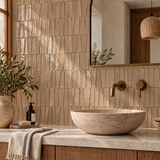 Natural Taupe Handcrafted Moroccan 1×4 Zellige Tile