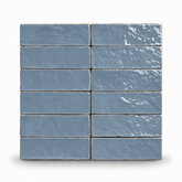 Dusty Blue Handcrafted Moroccan 2×6 Zellige Tile