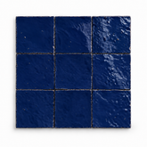Cobalt Blue Handcrafted Moroccan 4×4 Zellige Tile