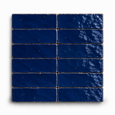 Cobalt Blue Handcrafted Moroccan 2×6 Zellige Tile