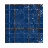 Cobalt Blue Handcrafted Moroccan 2×2 Zellige Tile