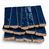 Cobalt Blue Handcrafted Moroccan 1×4 Zellige Tile
