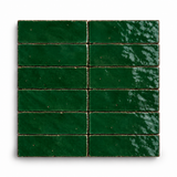 Emerald Green Handcrafted Moroccan 2×6 Zellige Tile