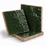 Forest Green Handcrafted Moroccan 4×4 Zellige Tile