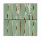 Sage Green Handcrafted Moroccan 1×4 Zellige Tile