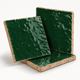 Emerald Green Handcrafted Moroccan 4×4 Zellige Tile