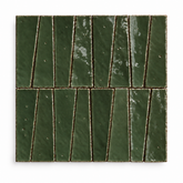 Forest Green Handcrafted Moroccan 1×4 Zellige Tile