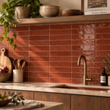 Terracotta Red Handcrafted Moroccan 2×6 Zellige Tile