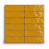 Mustard Yellow Handcrafted Moroccan 2×6 Zellige Tile
