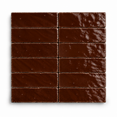 Chocolate Brown Handcrafted Moroccan 2×6 Zellige Tile
