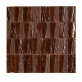 Chocolate Brown Handcrafted Moroccan 1×4 Zellige Tile
